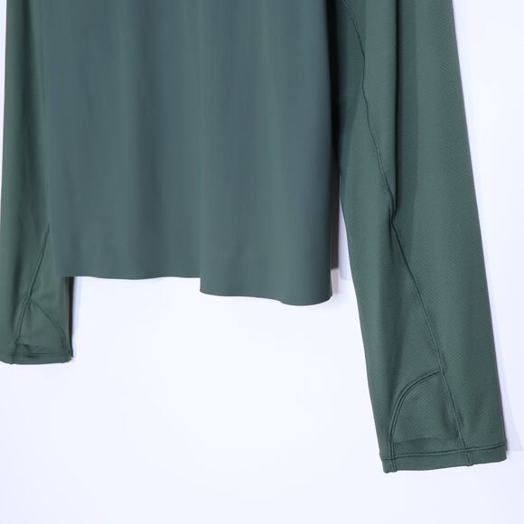 LULULEMON Another Lap Strong Long Sleeve Dark Forest Cropped Active Women's 10 - Picture 3 of 6